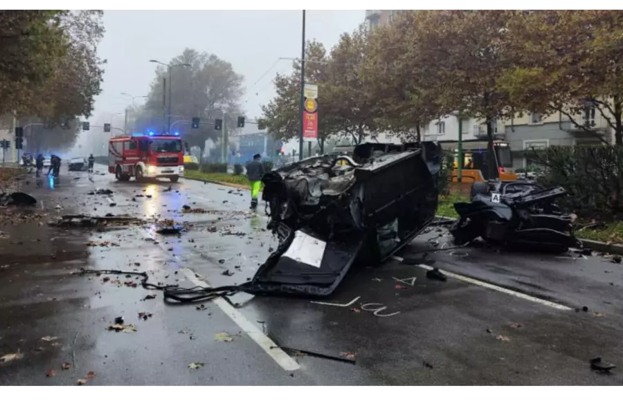 Жёсткое ДТП в Милане: внедорожник перевернулся, загорелся — 21-летний в крайне тяжёлом состоянии