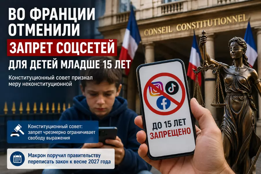 Во Франции отменили запрет соцсетей для детей младше 15 лет