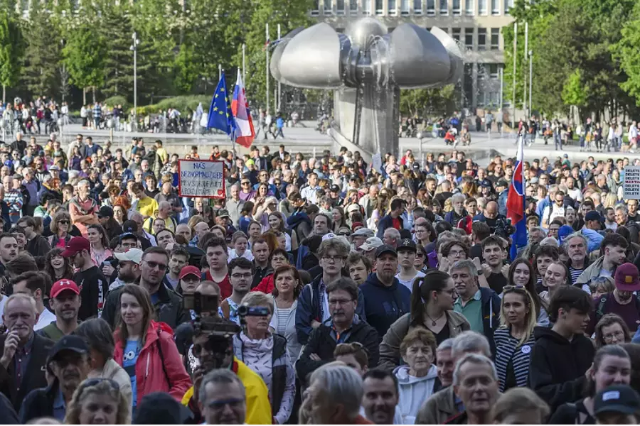 В Братиславе вновь прошел протест против правительства Фицо