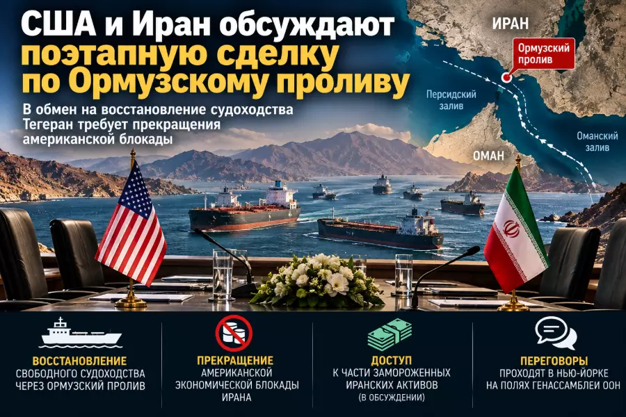 США и Иран обсуждают поэтапную сделку по Ормузскому проливу
