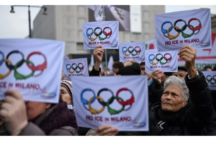 В Милане прошёл протест против участия американской службы ICE в Олимпиаде-2026